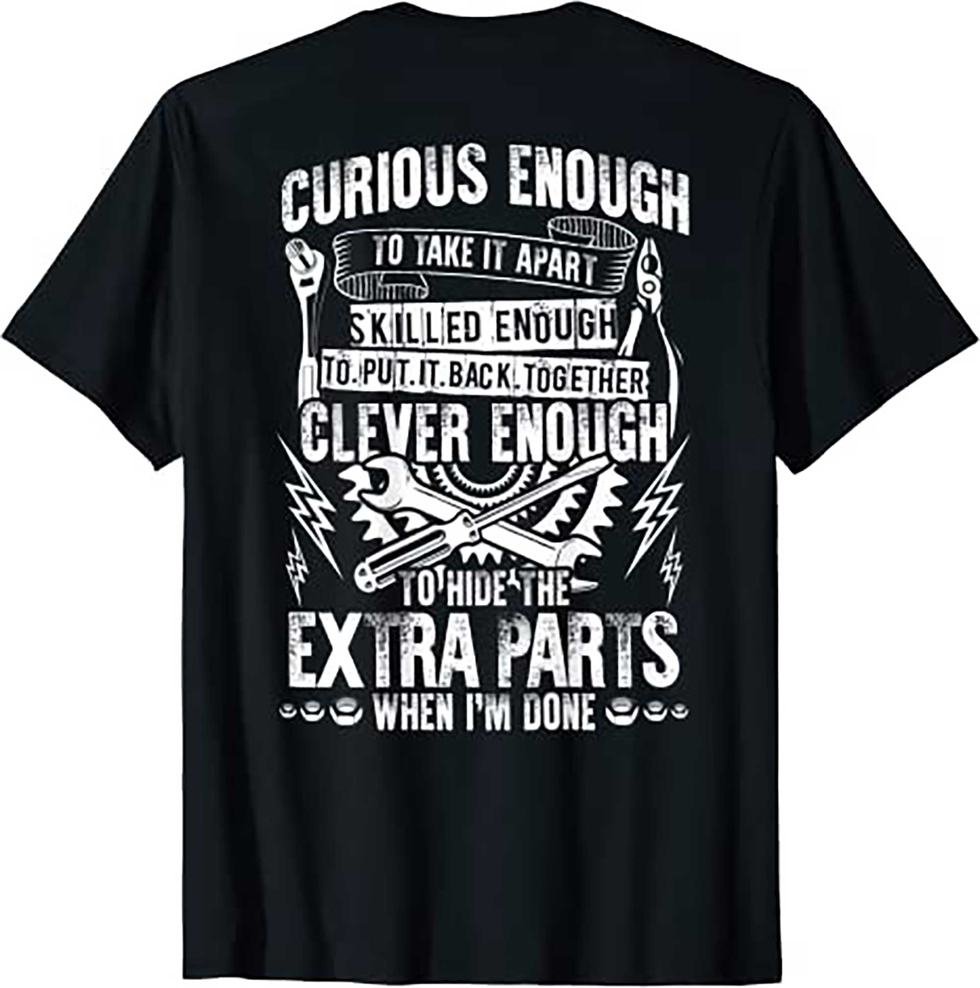 Skitongifts Curious, Skilled And Clever, Funny Car Auto Truck Mechanic