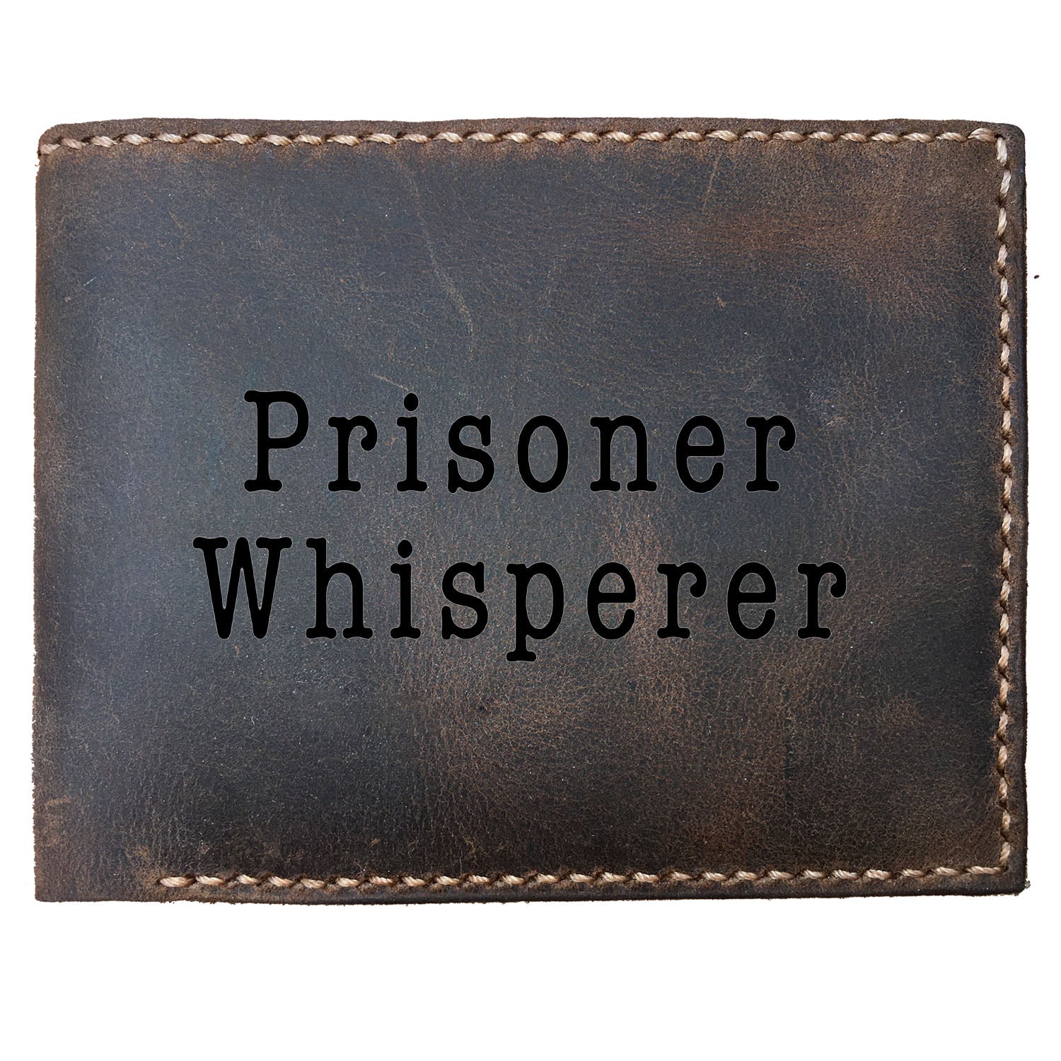 Funny Skitongifts Custom Laser Engraved Bifold Leather Wallet For Men,  Prisoner Whisperer