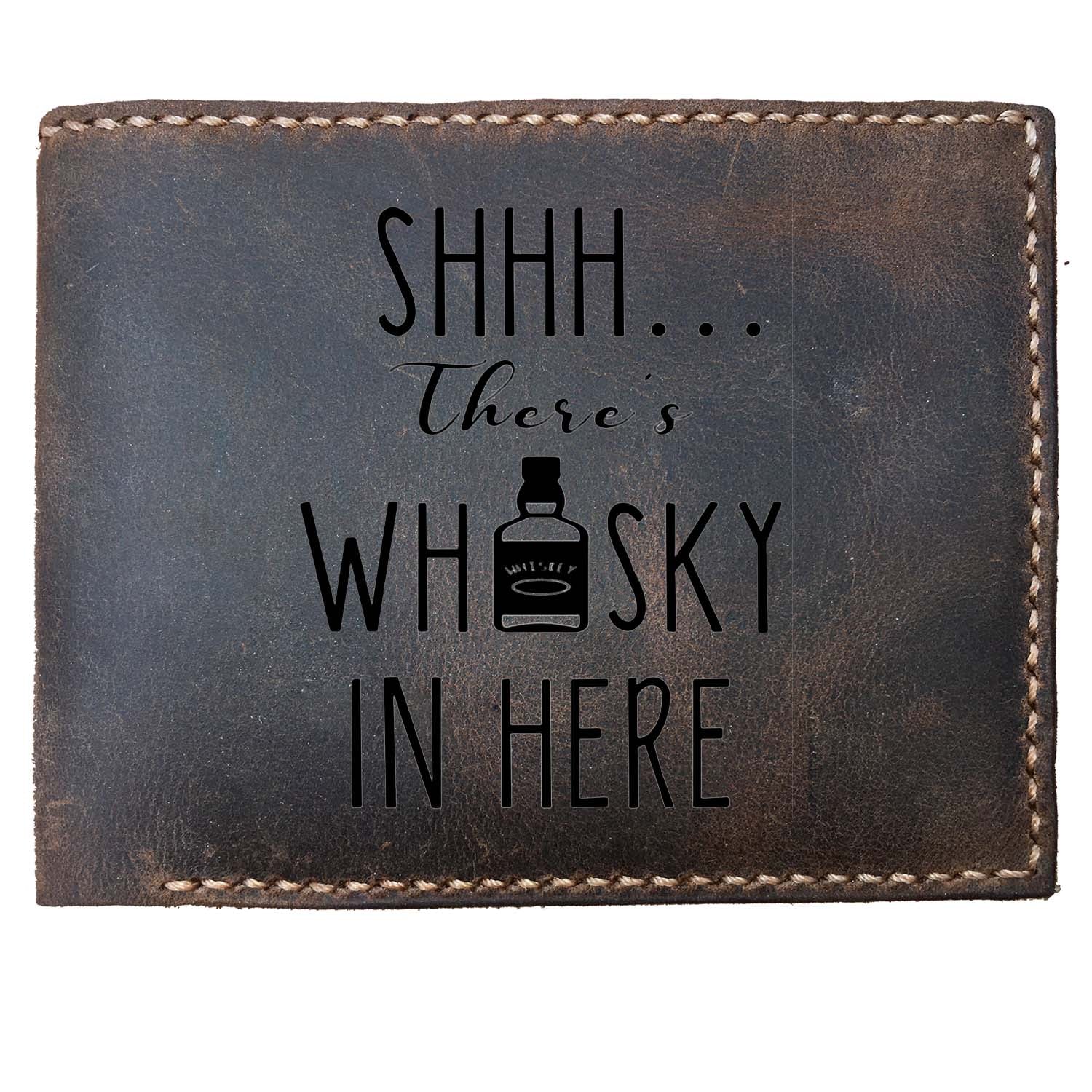 Funny Skitongifts Custom Laser Engraved Bifold Leather Wallet For Men
