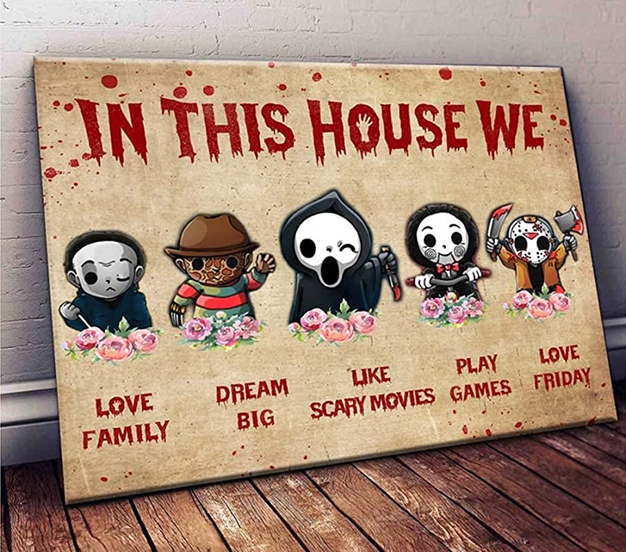In This House We Love Family Dream Big Like Scary Movies Play Games Lo –  Hera's Little Things