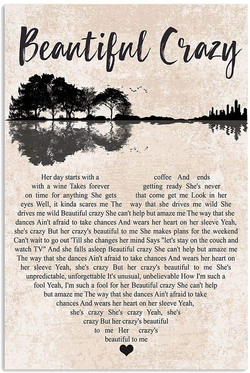 Skitongifts Poster No Frame, Meaningful Quote To My Loving Wife Beautiful  Crazy Luke Combs Lyrics Reflection From Husband