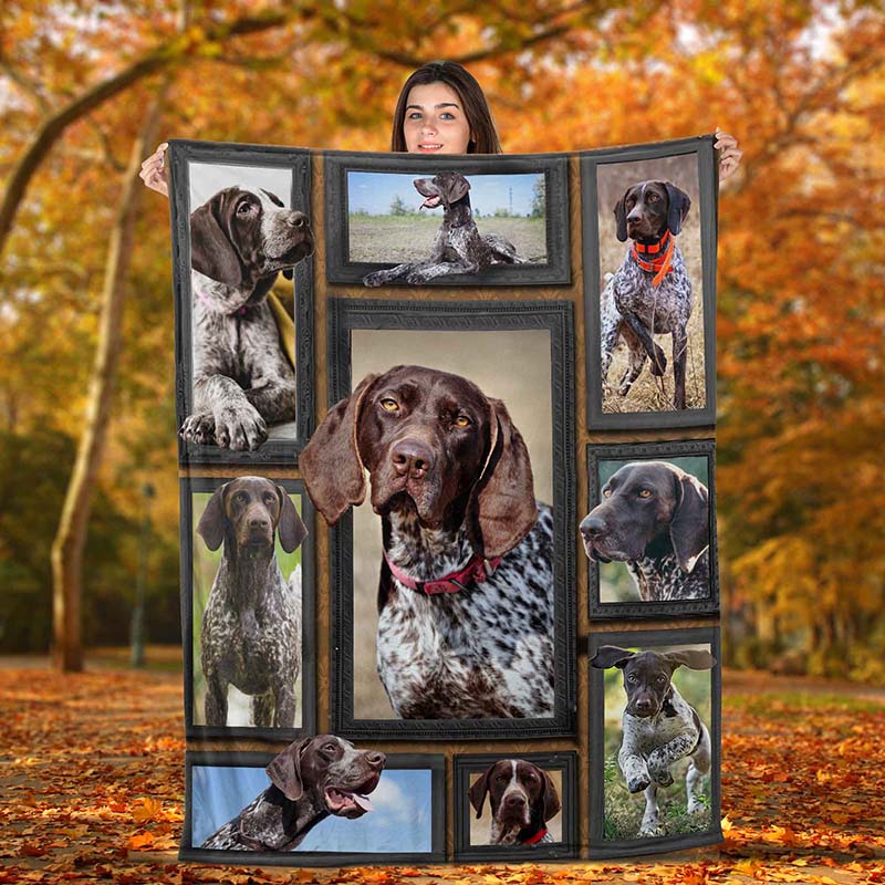 Skitongifts Blanket For Sofa Throws Bed Throws Blanket Dog Cute German Shorthaired Pointer TT2611