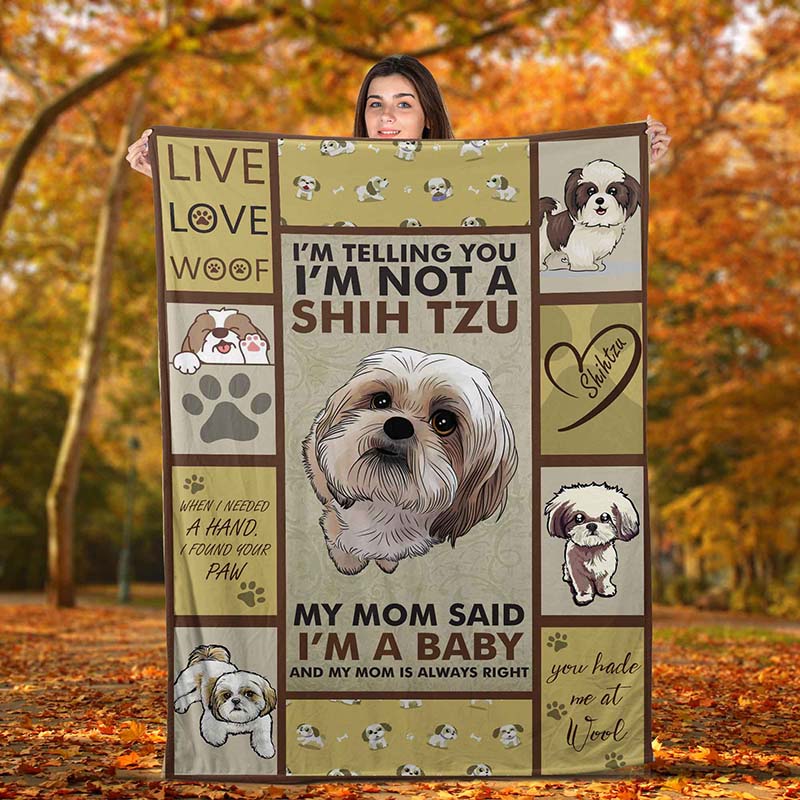 Skitongifts Blanket For Sofa Throws Bed Throws Blanket Dog Shih Tzu
