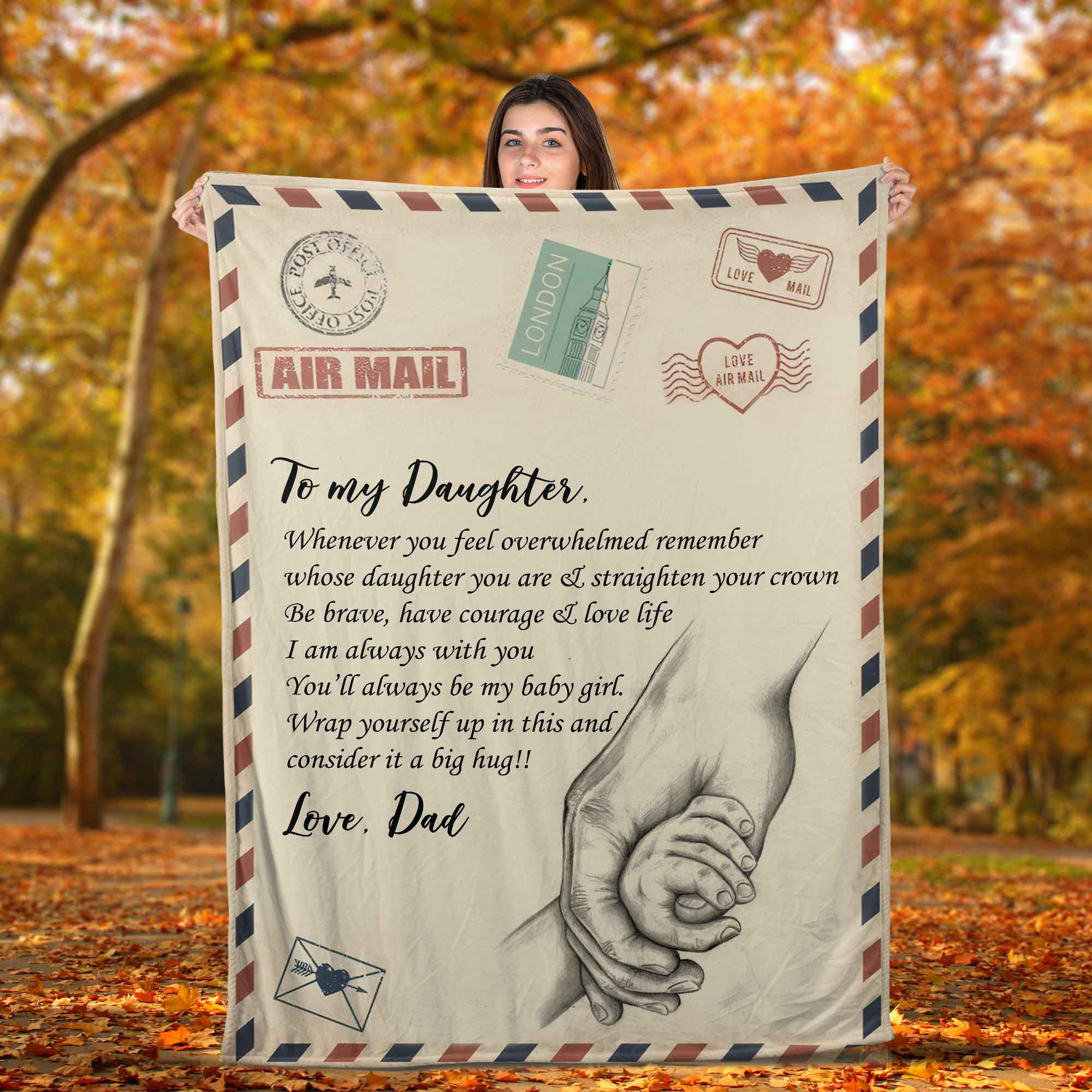 To my daughter blanket love dad clearance