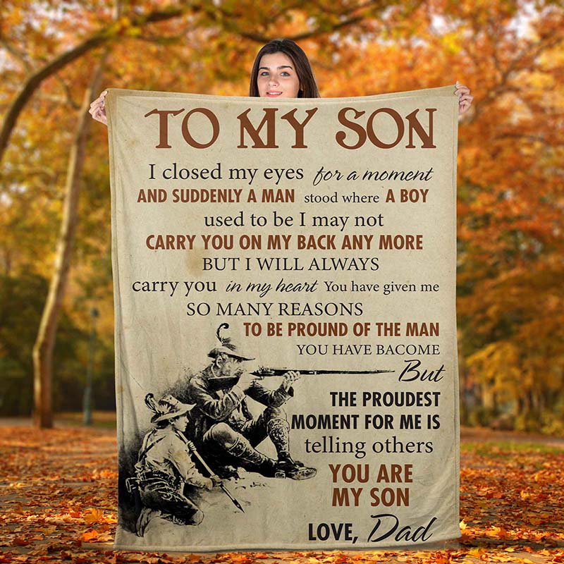 To my son blanket love dad best sale
