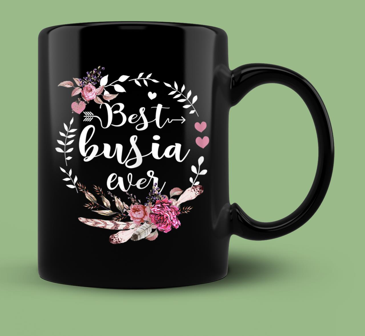 Skitongift Ceramic Novelty Coffee Mug Funny Thanksgiving Mugs Womens Best Busia Ever Mug Thanksgiving Floral Funny Gifts