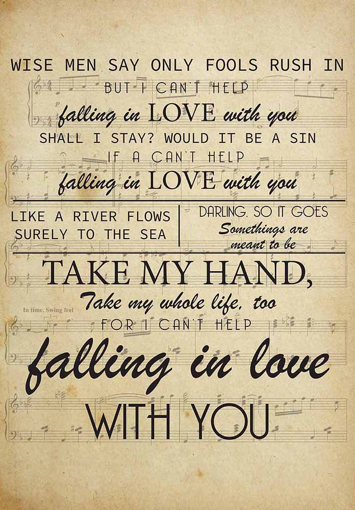 I Cant Help Falling In Love Song Lyrics-TT2608