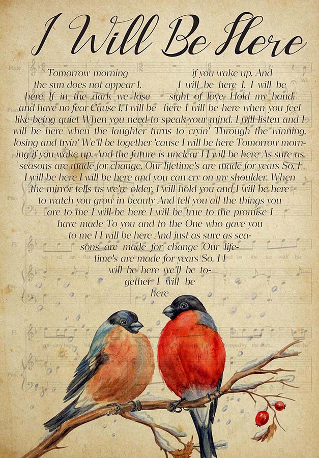 I Will Be Here Lyrics Song-TT3108
