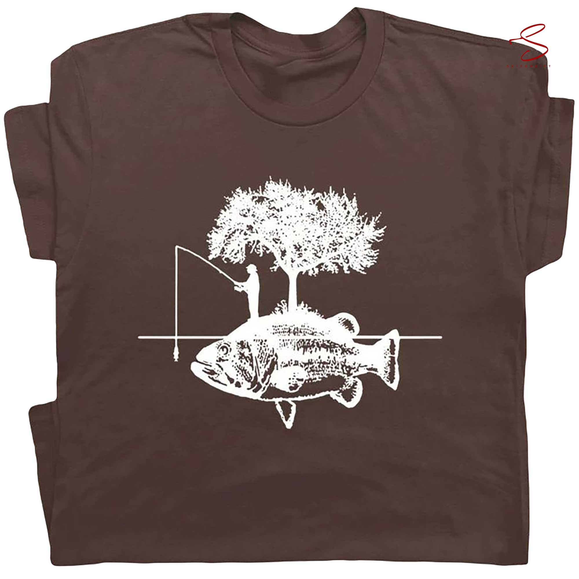 Skitongift Fish And Forest Mens Fish T Shirts Fishing Gift For Him  Fisherman Shirt Gift For Men Funny Shirts Long Sleeve Tee Hoody Hoodie
