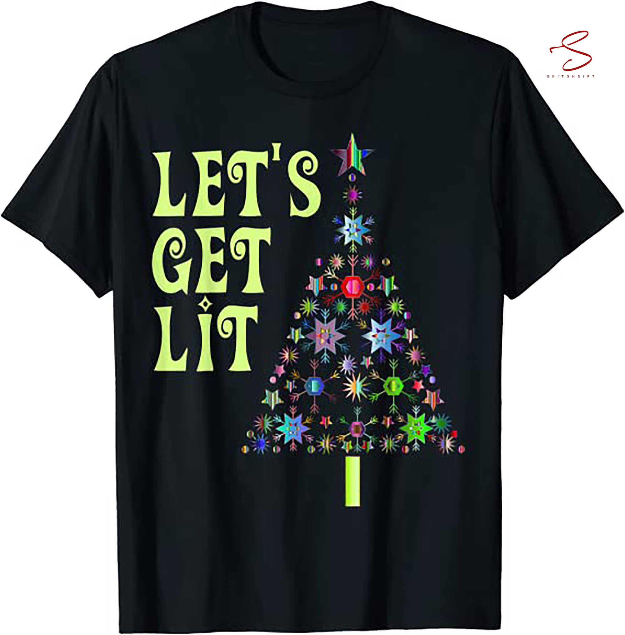 Let's Get Lit Shirt Adult Funny Christmas T Shirts Let's Get Lit Shirt Adult Funny Christmas T Shirts