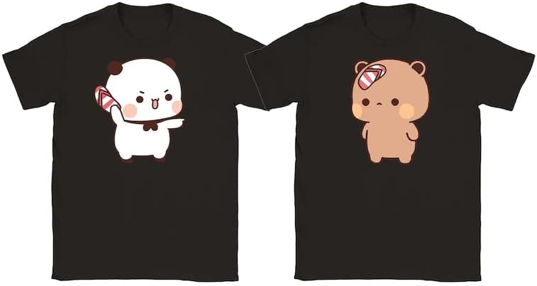 Panda Bear Bubu is Throwing Flip Flop at Dudu Matching Couple Funny Shirt,Gifts for Him, Gifts for Her, Gifts for Dad Mom, Hoodie, Long Short Sleeve Tee, Sweater Black (add 2 into Your cart)