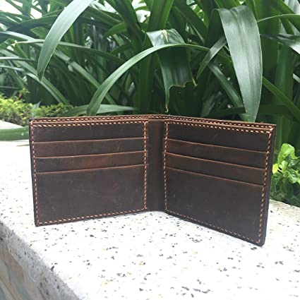 Minikute Symbol Funny Skitongifts Custom Laser Engraved Bifold Leather Wallet Vintage