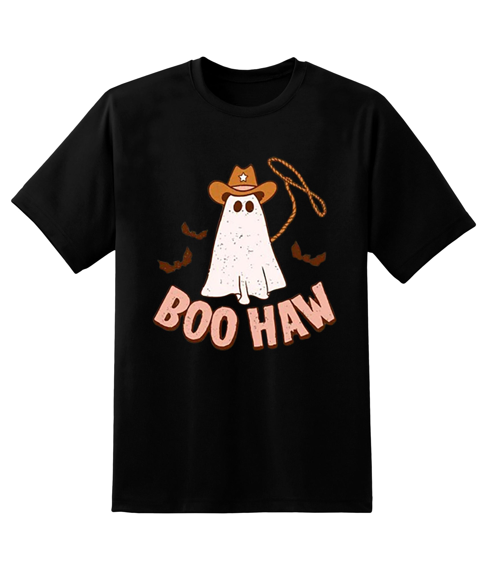 Skitongift Cute Ghost Country Cowgirl Halloween Shirt,Cowboy Ghost Shirt,Boo Haw Western Halloween Shirt,Retro Halloween Shirt