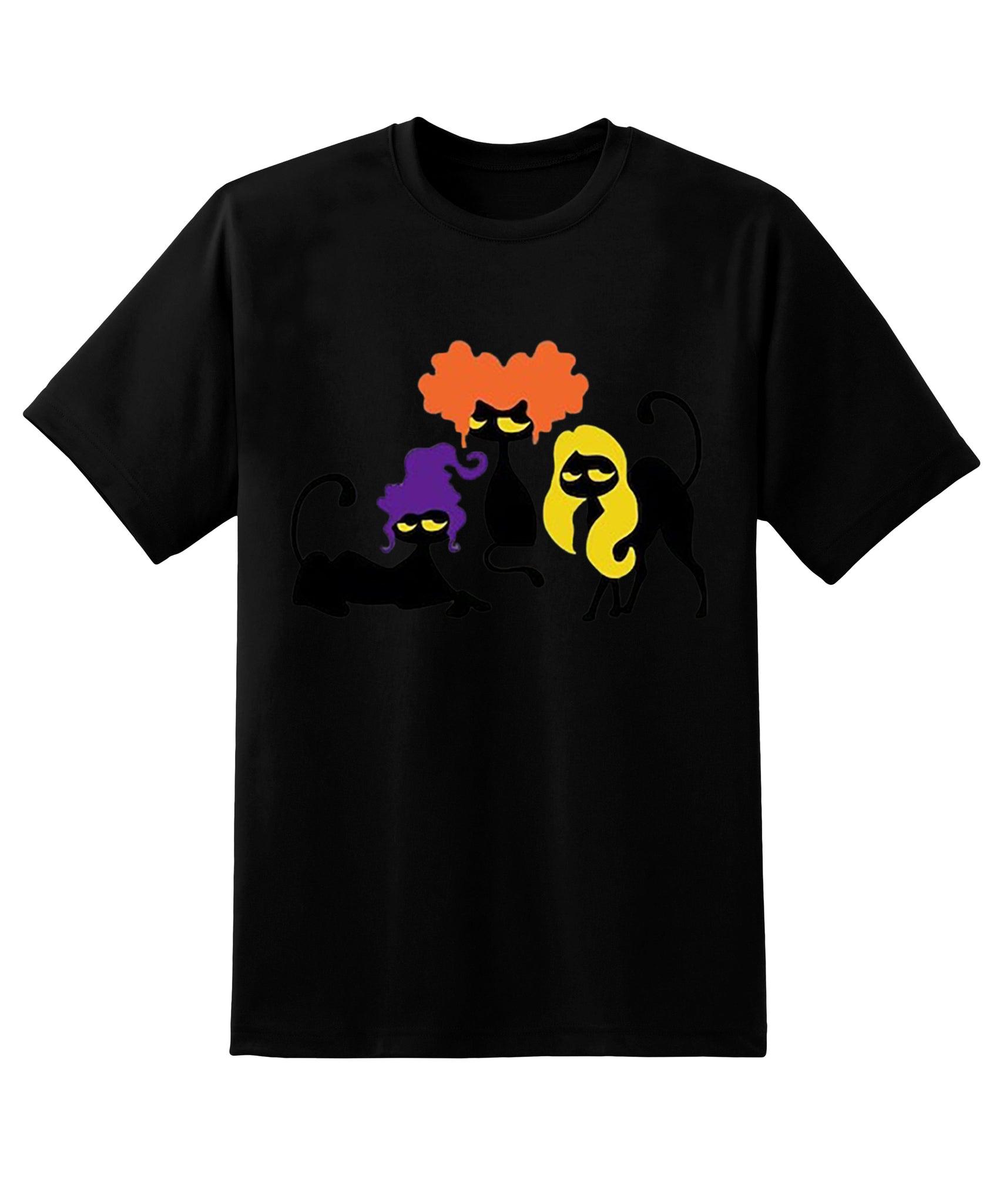 Skitongift Halloween Cat T-Shirt,Black Cat Crewneck,Spooky Season,Cat Lovers Shirt,Halloween Cat Shirt,Ghost Black Cat Crewneck,Halloween Shirt
