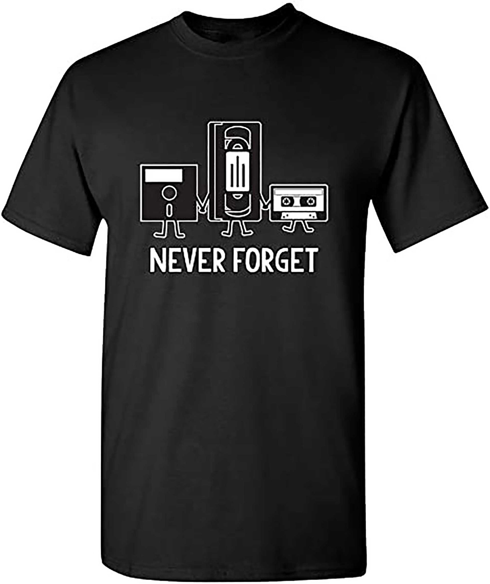 Skitongift Never Forget Retro Vintage Cassette Tape Graphic Novelty Mens Funny T Shirt