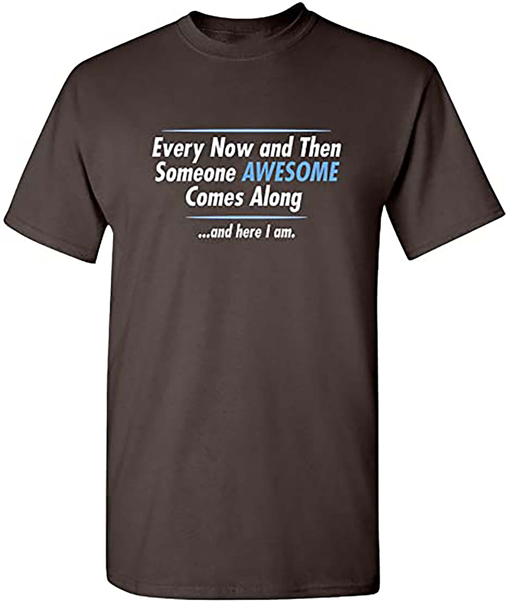 Someone Awesome Comes Along Graphic Novelty Sarcastic Funny T Shirt-Black
