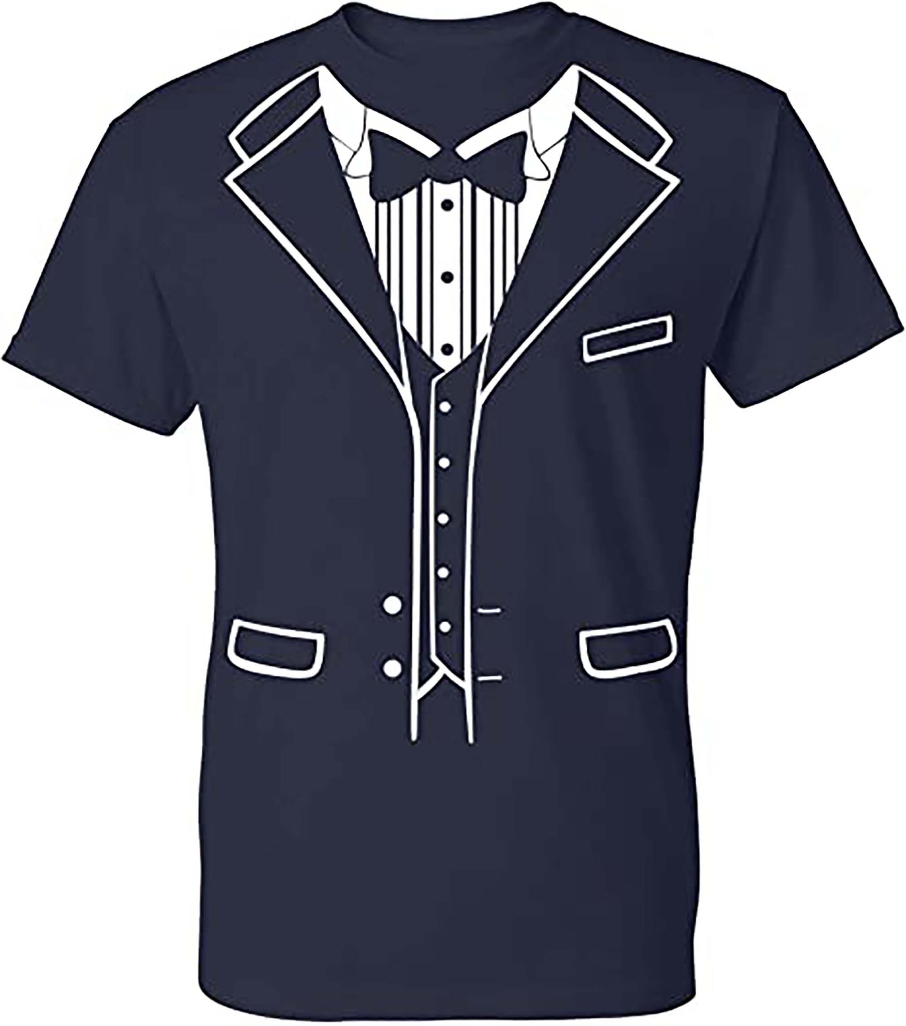 Tuxedo Classic with Bowtie Party Wedding Mens T-Shirt-black
