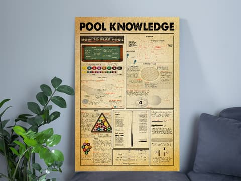 Skitongifts Poster No Frame, Pool Knowledge How To Play Pool, Wall Art Decor