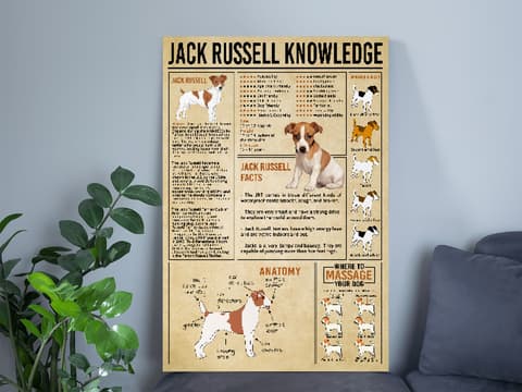 Skitongifts Poster No Frame, Jack Russell Knowledge Table, Wall Art, Home Decor