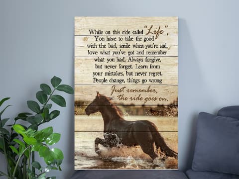 Skitongifts Poster No Frame, While On This Ride Called Life Just Remember, The Ride Goes On, Wall Art Decor