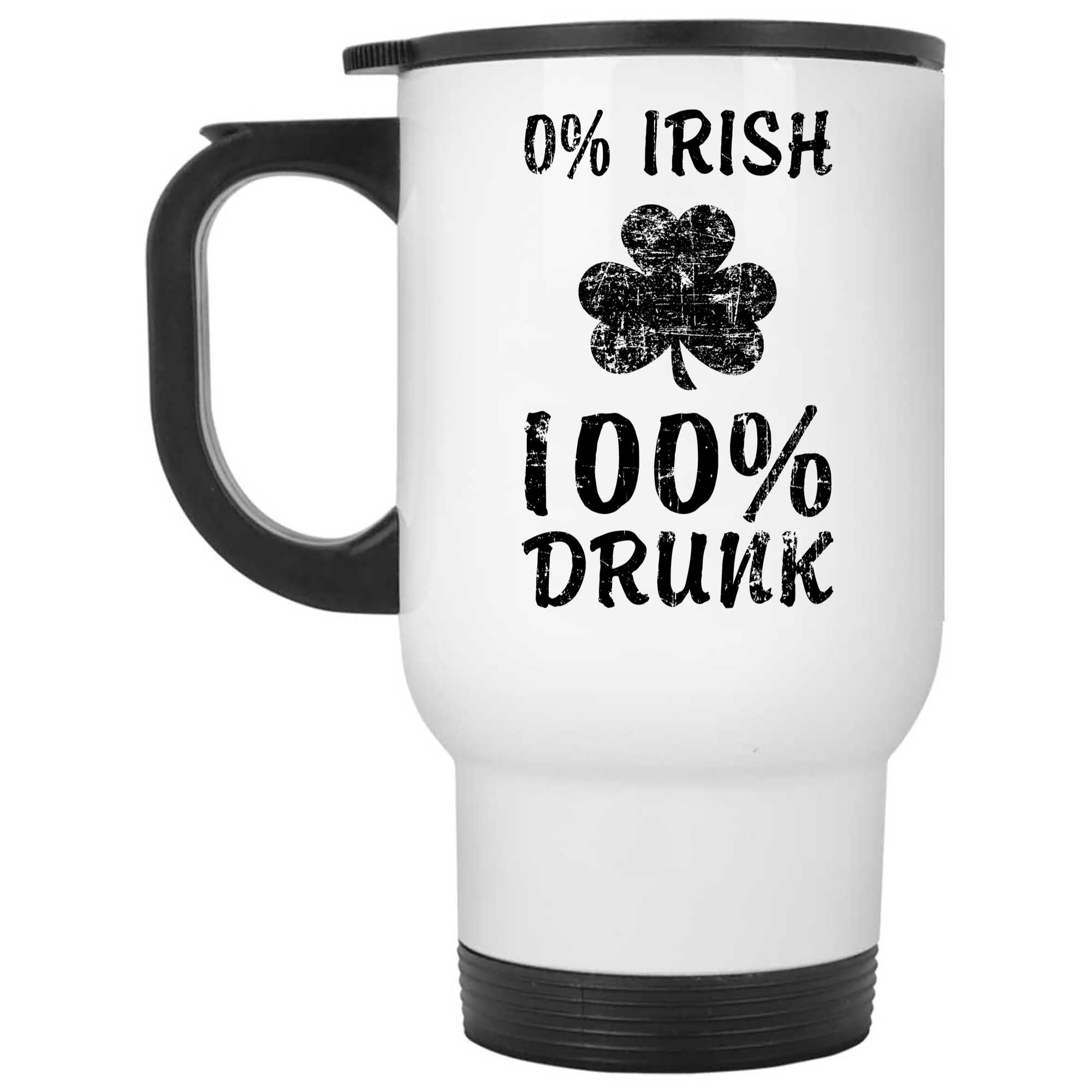 Skitongifts Funny Ceramic Novelty Coffee Mug 0 Percent Irish 100 Percent Drunk St Patricks Day FBvwQTQ