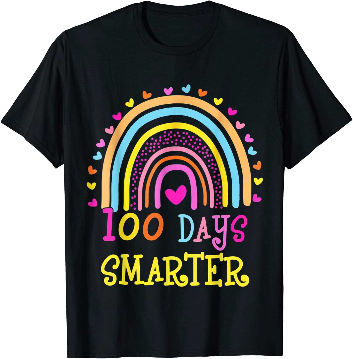 Skitongift-100Th-Day-Of-School-Teacher-100-Days-Smarter-RainboW-T-Shirt-Funny-Shirts-Long-Sleeve-Tee-Hoody-Hoodie