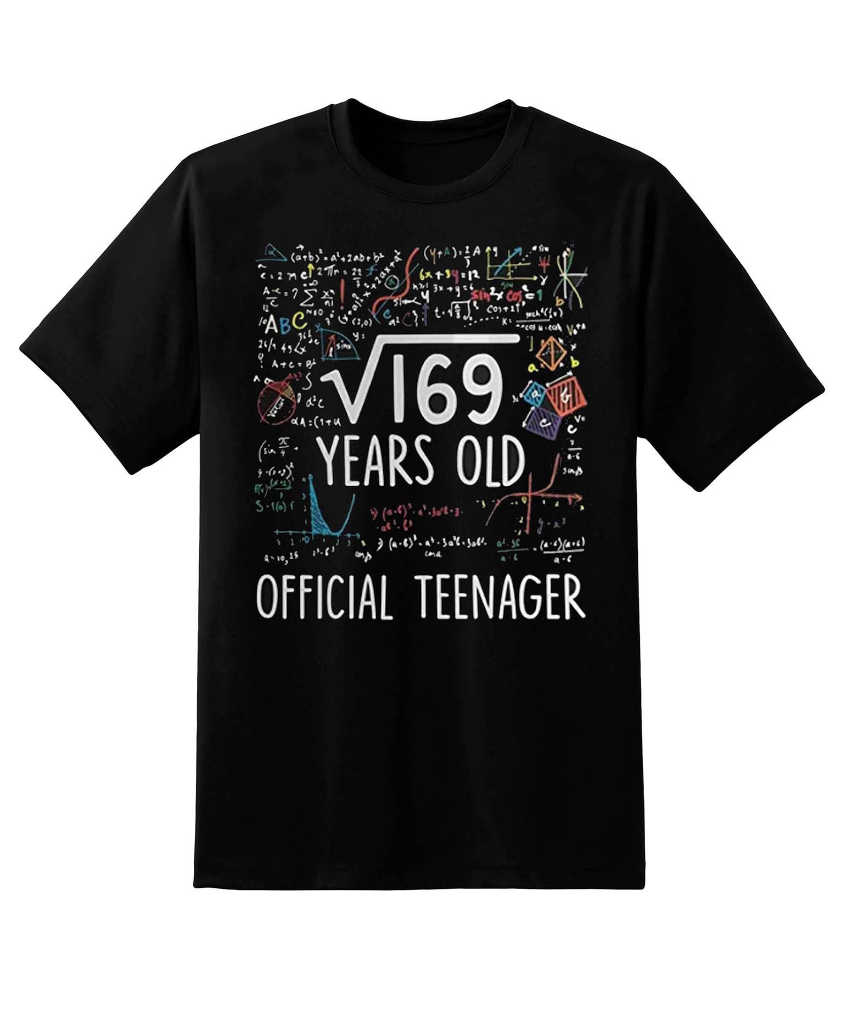 Skitongift 13 Birthday Teenager Boy 13Year Math 13Th Birthday Funny Shirts Hoodie Sweater Short Sleeve Casual Shirt