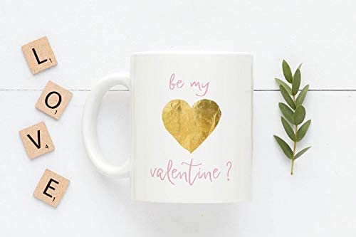 Skitongifts Coffee Mug Funny Ceramic Novelty Be My Valentine Mug, Valentines Day Mug, Valentines Day Gifts, Heart Mug, Gift For Her, Gift For Him