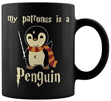 Skitongifts Coffee Mug Funny Ceramic Novelty My Patronus Is A Penguin