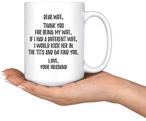 Skitongifts Coffee Mug Funny Ceramic Novelty Funny Wife Mug, Gift For Wife, Mrs Wifey Mug, Valentines Day Mug, To My Wife, Wife Anniversary Mug