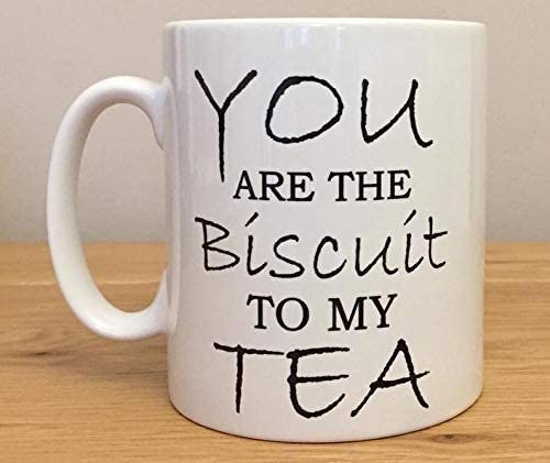 Skitongifts Coffee Mug Funny Ceramic Novelty You Are The Biscuit To My Tea Mug Valentines