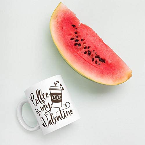 Skitongifts Coffee Mug Funny Ceramic Novelty Coffee Is My Valentine, Valentine's Day Mug, Valentine's Day Gift Mug, Coffee Lover Mug