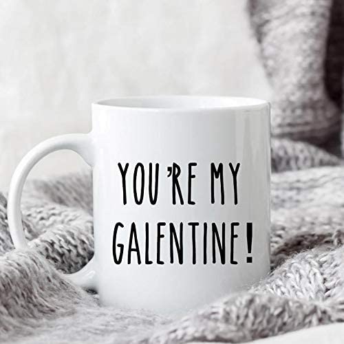 Skitongifts Coffee Mug Funny Ceramic Novelty Valentine's Day Mug For Bff, Saint Galentine, You're My Galentine Gift For Valentine's Day