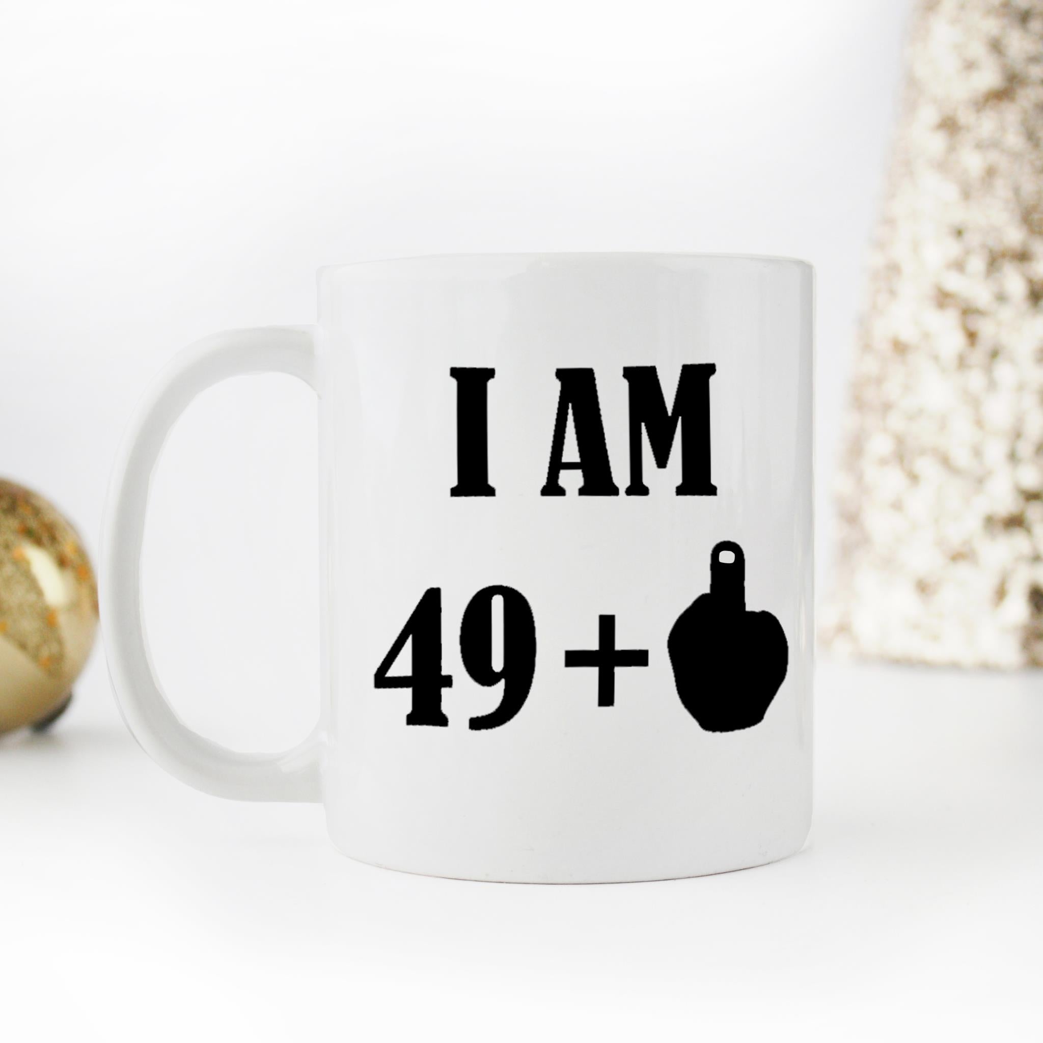 Skitongifts Funny Ceramic Novelty Coffee Mug 50th Birthdays 49 Plus 1 Happy Custom Years Old  Funny H9NHBkC