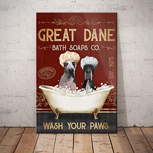 Great Dane Dog Wash Your Paws