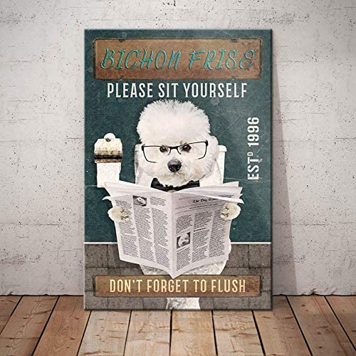Bichon Frise Dog Bathroom Dog Lover