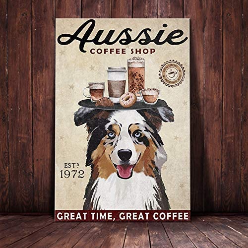 Australian Shepherd Dog Coffee Shop