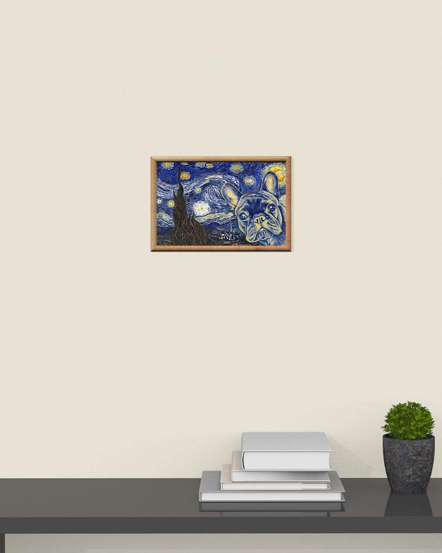 French Bulldog Van Gogh Style Starry Night 1208