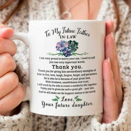 Skitongifts Coffee Mug Funny Ceramic Novelty To My Future Father In-Law From Future Daughter