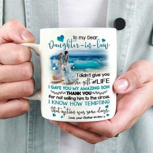 Skitongifts Coffee Mug Funny Ceramic Novelty To My Mother In Law I Know How Tempting