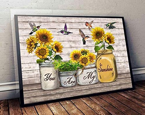 Hummingbird Sunflower You Are My Sunshine Landscape