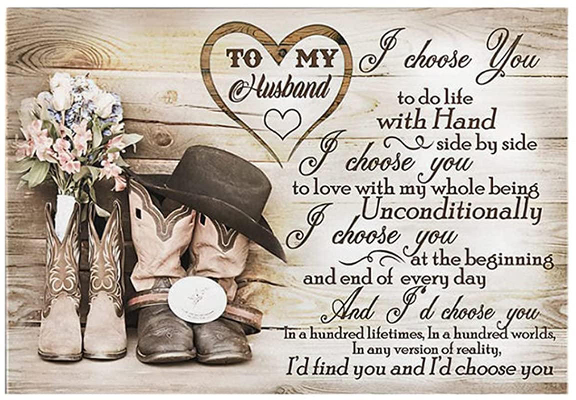 to My Husband I Choose You, Anniversary to Husband, Cowboy Couple, Cowboy Cowgirl