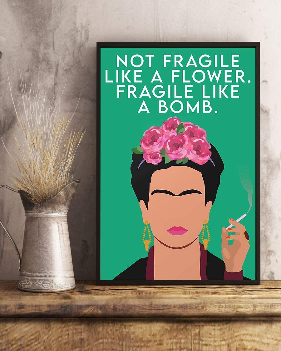 Not Fragile Like A Flower Fragile Like A Bomb Feminist Fraglle Blue 1208