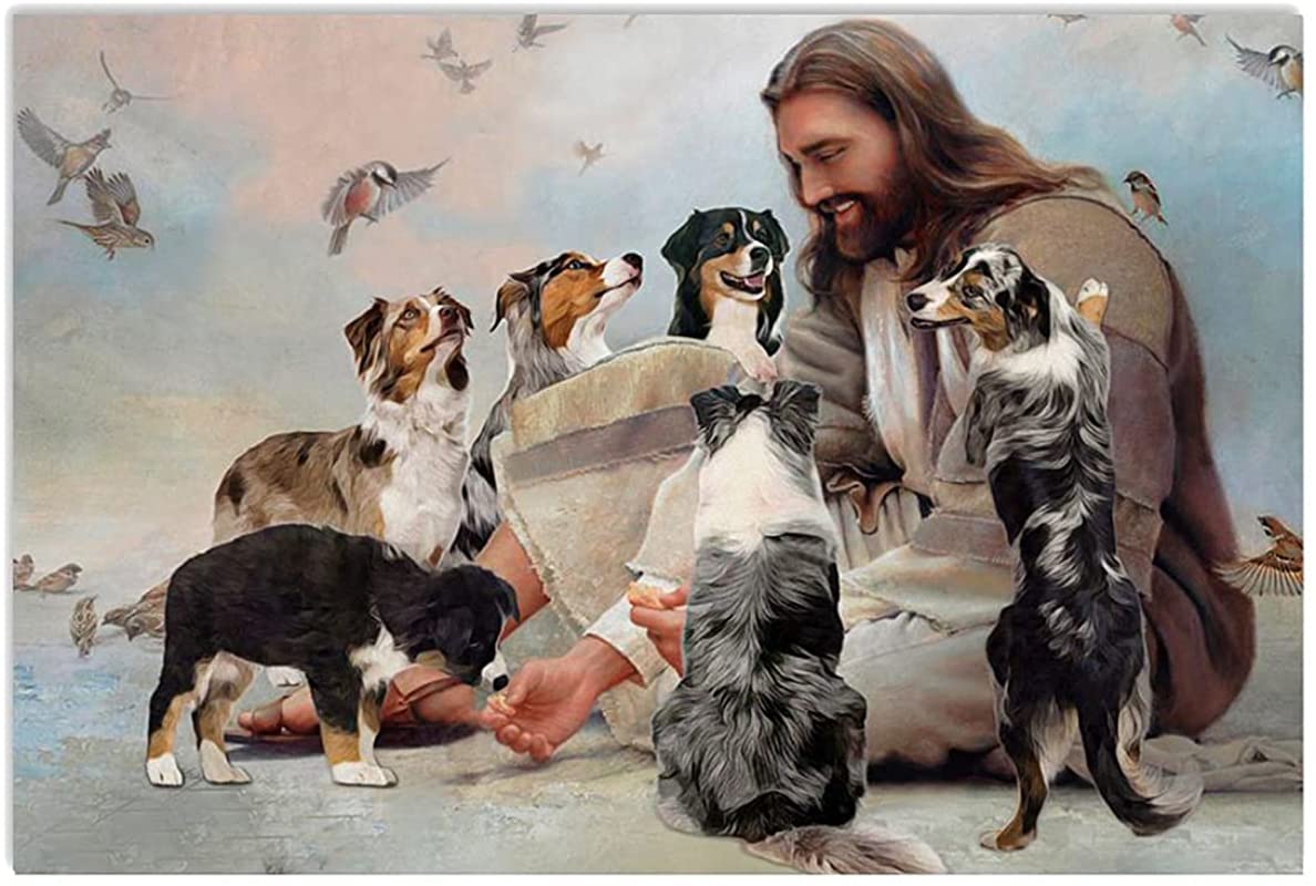 God Surrounded by Aussie Angels for You Aussie Christian Dog Owner Decor
