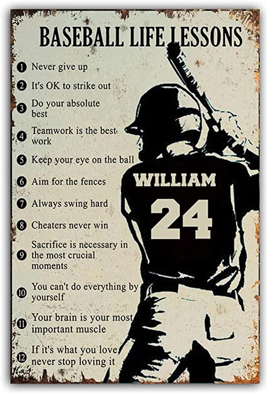 Customize Baseball Life Lessons, Baseball Fan, Customized Baseball Player