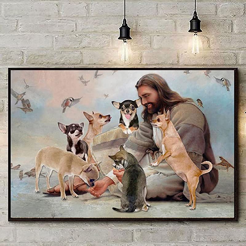God Surrounded by Chihuahua Angels Chihuahua Christian Dog Owner Decor