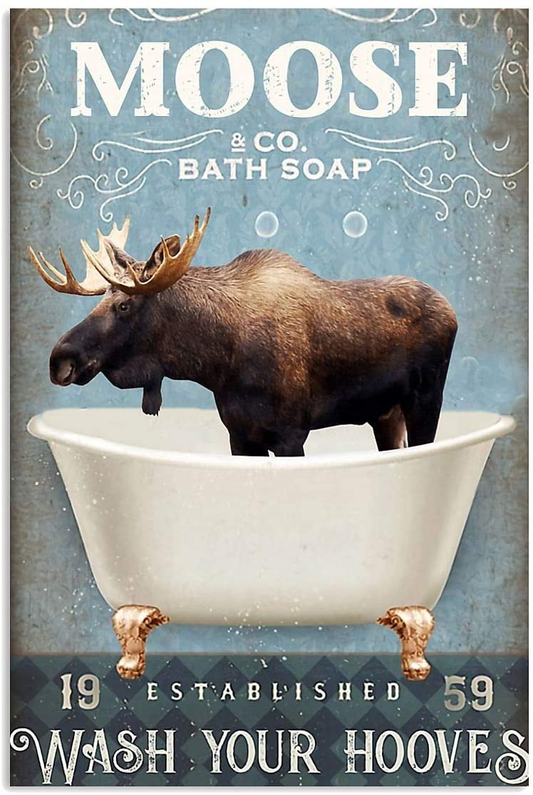 Moose Bath Soap Wash Your Hooves Funny Vertical