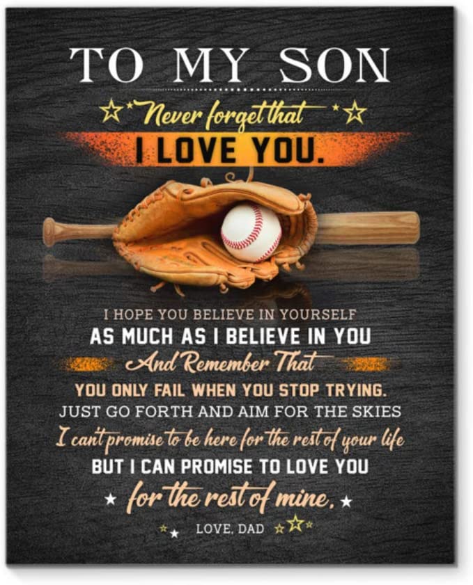 Baseball To My Son Believe In Yourself