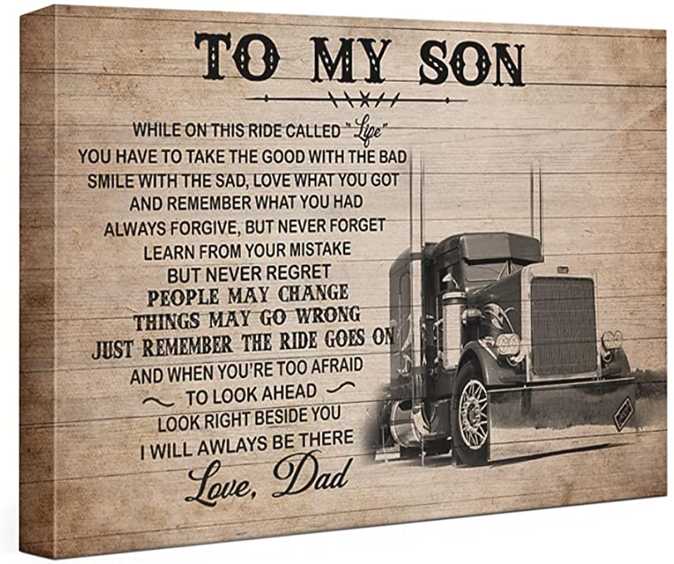 Truck Driver to My Son from Dad, to My Son Love Dad Truck Driver, Son Birthday