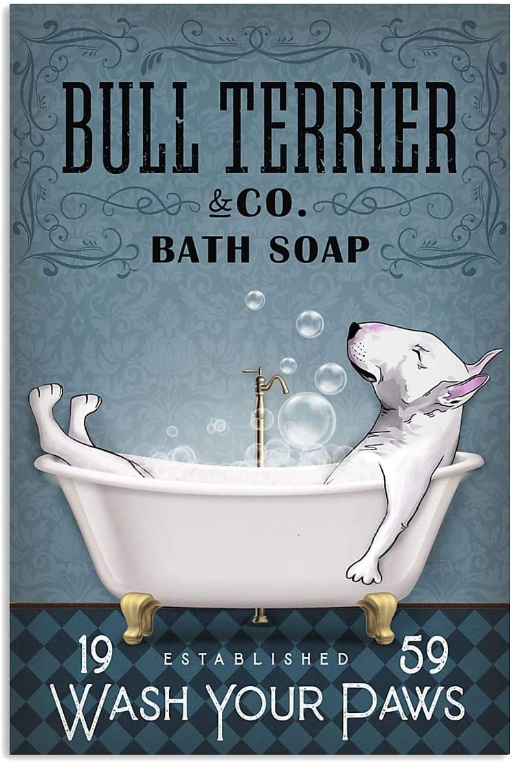 Bull Terrier Bath Soap Established Wash Your Paws